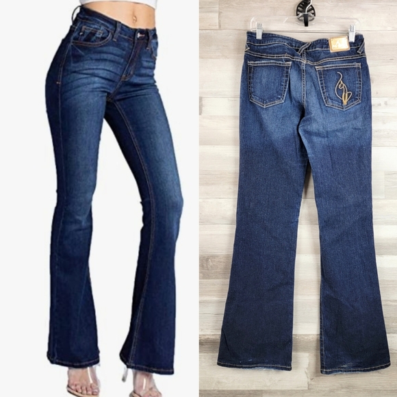 Y2K Baby Phat Authentic Flare Leg Jeans Women's Size 9 USA Made - Picture 16 of 16